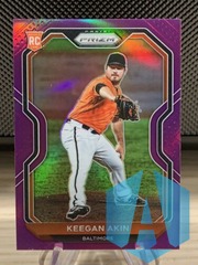 2021 Panini Prizm Purple Prizm #14 Keegan Akin Rookie RC